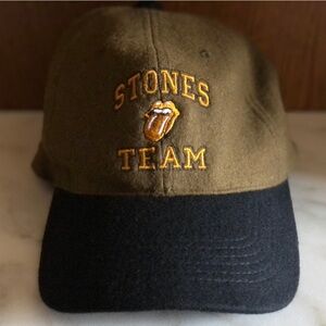Vintage 90’s “Stones Team” Rolling Stones Wool Embroidered SnapBack Hat Cap